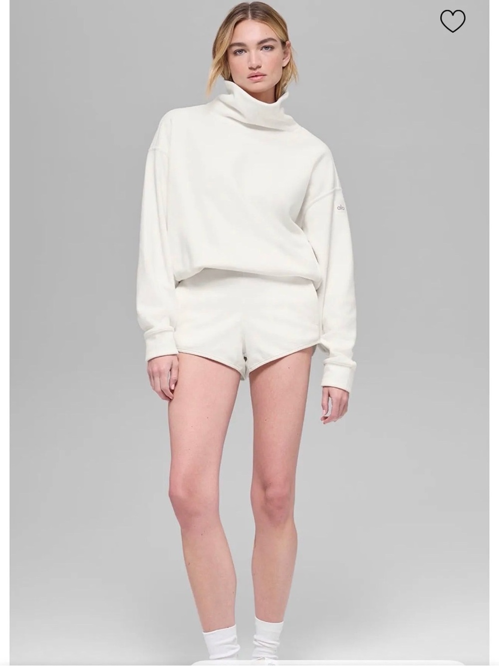 alo - Polar Fleece Hazy Pullover- Ivory